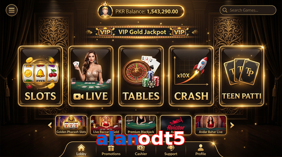 Main screen of Alanodt5 casino page for PK players